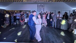 wedding dj glass house staining