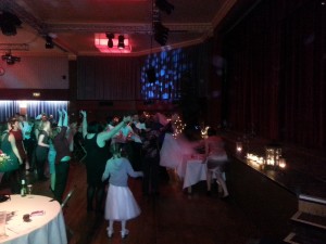 Bride does a 'dirty dancing' leap from the stage!