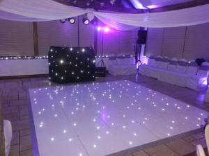 12 ft white LED dance floor