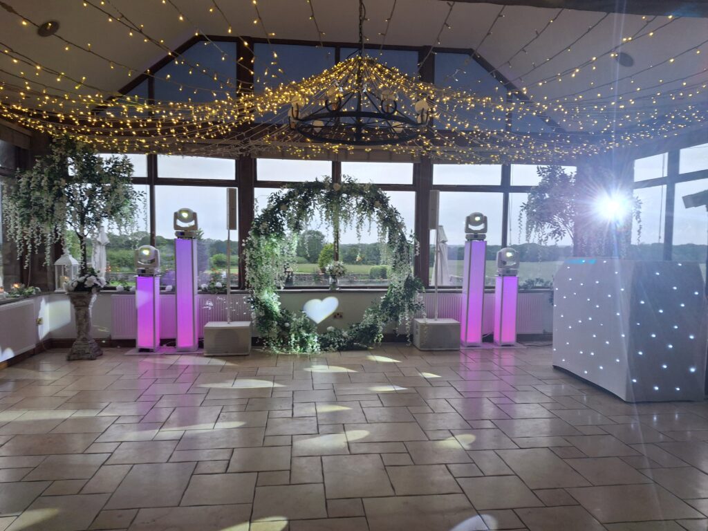 beeston manor wedding dj set up