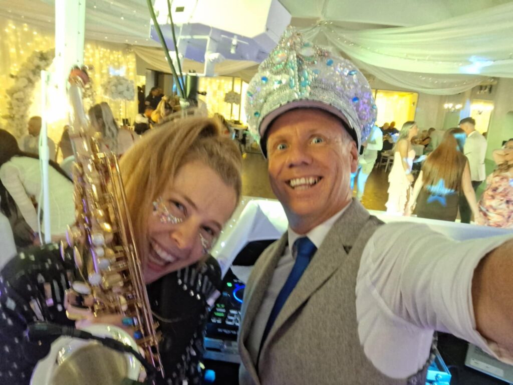 dj & sax for weddings stirk house