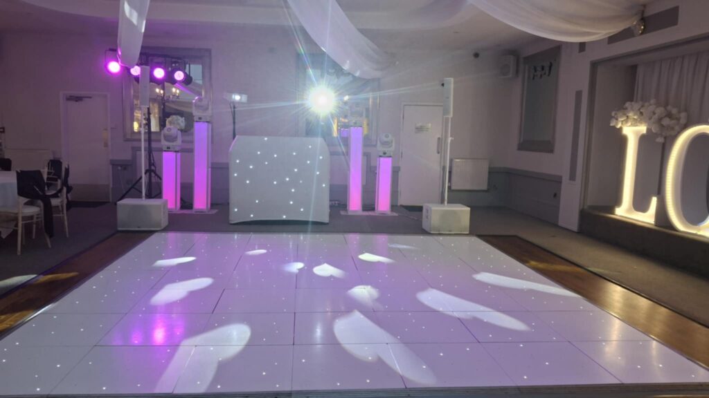 DJ & dance floor set up stirk house