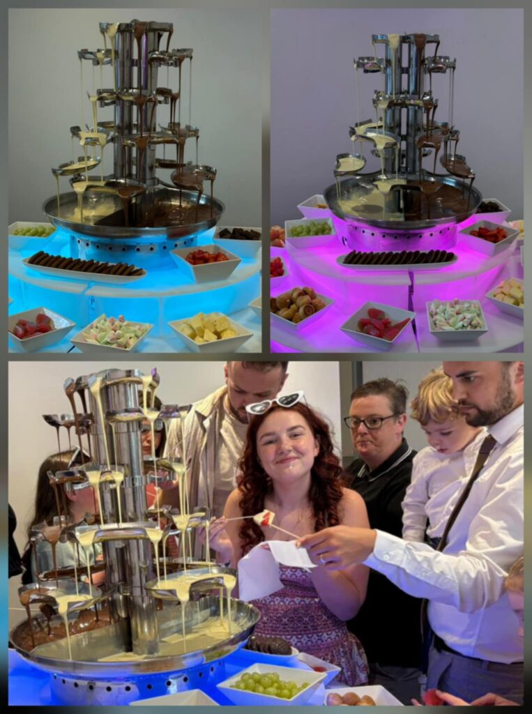 double chocolate fountain hire stirk house