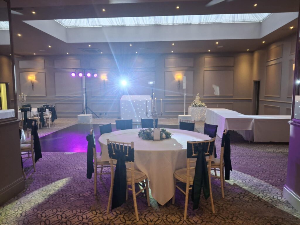 wedding dj set up clifton arms lytham