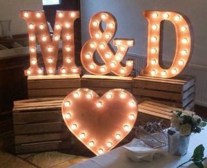 rustic letter hire wedding