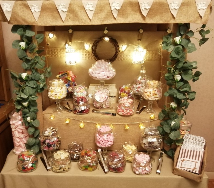 rustic sweet stall