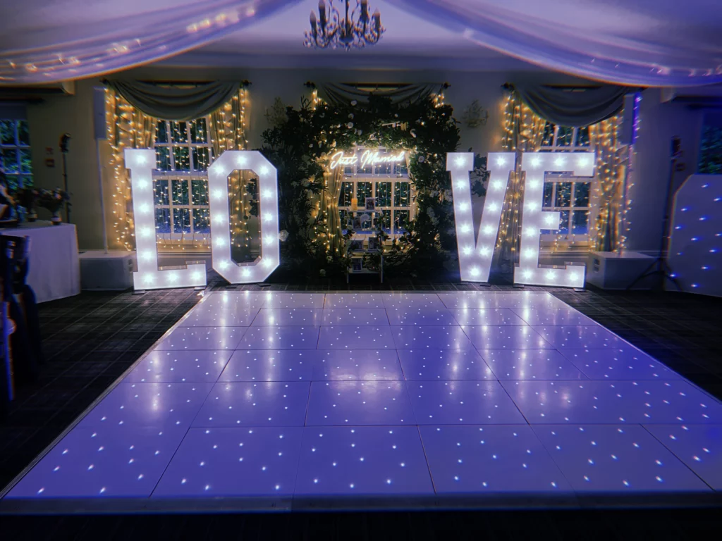 dance floor & LOVE letters singleton